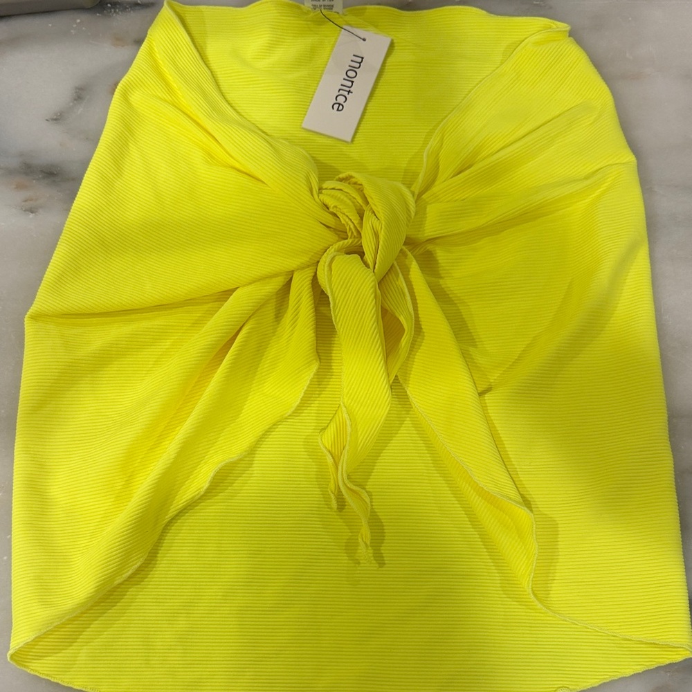 Montce Neon Yellow Swim Sarong small/medium